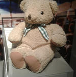 Teddy bear given as a symbol of comfort during the bombing